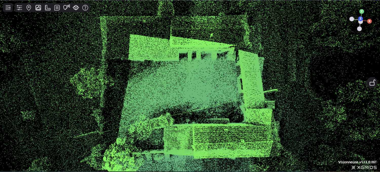 Nuage de points LiDAR intérieur
